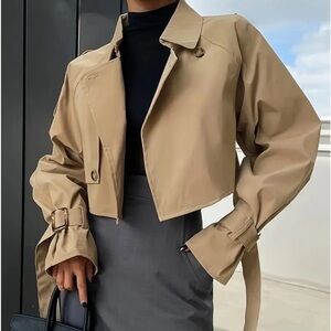 Luxury Trench Coat - Classic Double-Breasted Design, Warm and Cozy Long Sleeve